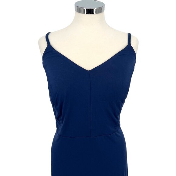 Market & Spruce Strappy Classic Sleeveless Maxi Dress Navy Blue Size 2X NWT - Picture 2 of 9